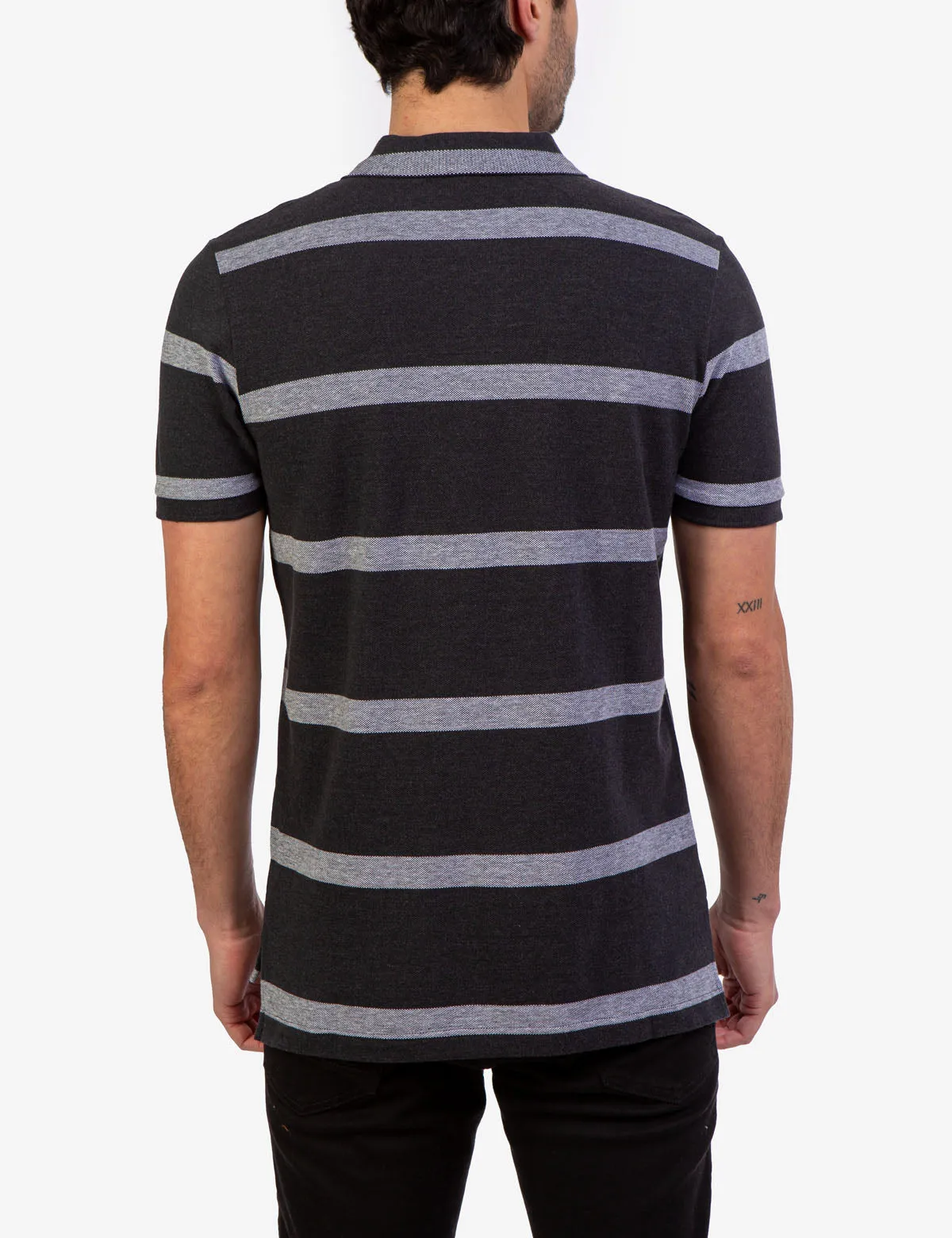 BIRDSEYE STRIPE POLO SHIRT