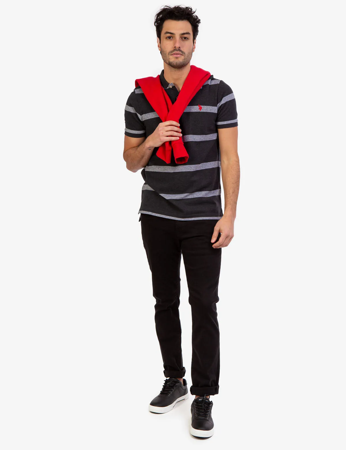 BIRDSEYE STRIPE POLO SHIRT