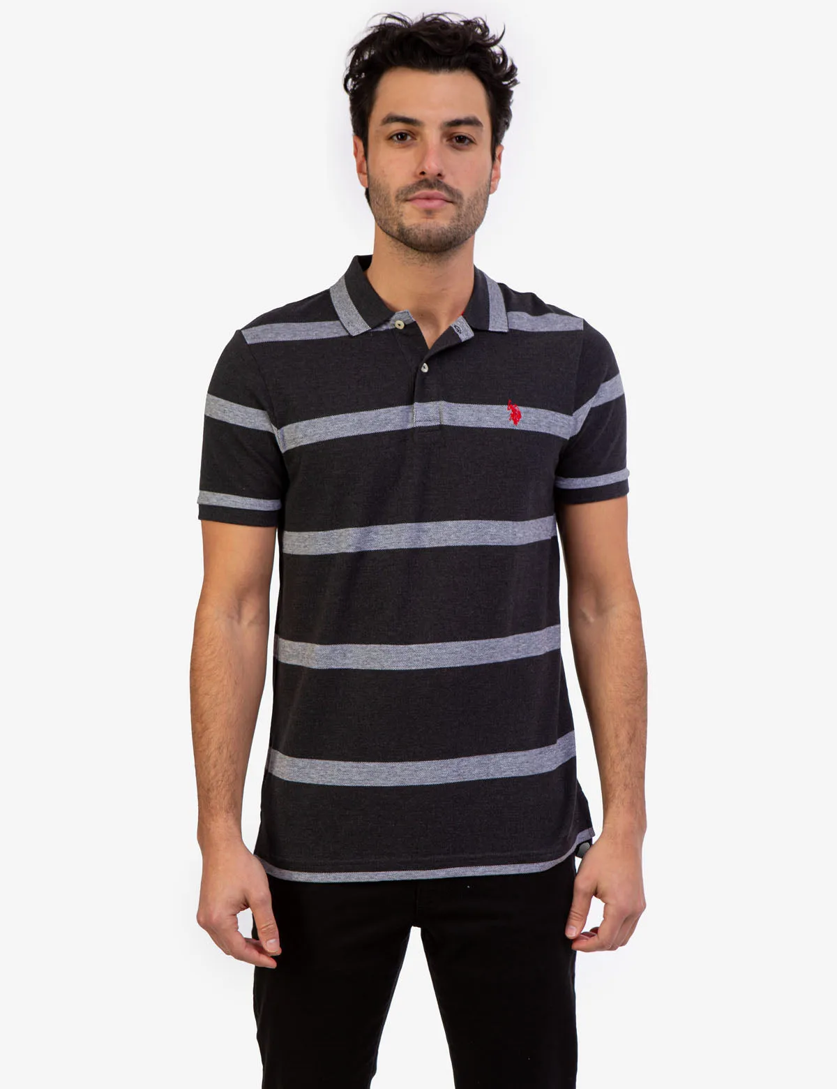 BIRDSEYE STRIPE POLO SHIRT