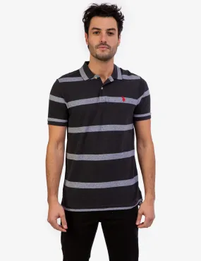 BIRDSEYE STRIPE POLO SHIRT