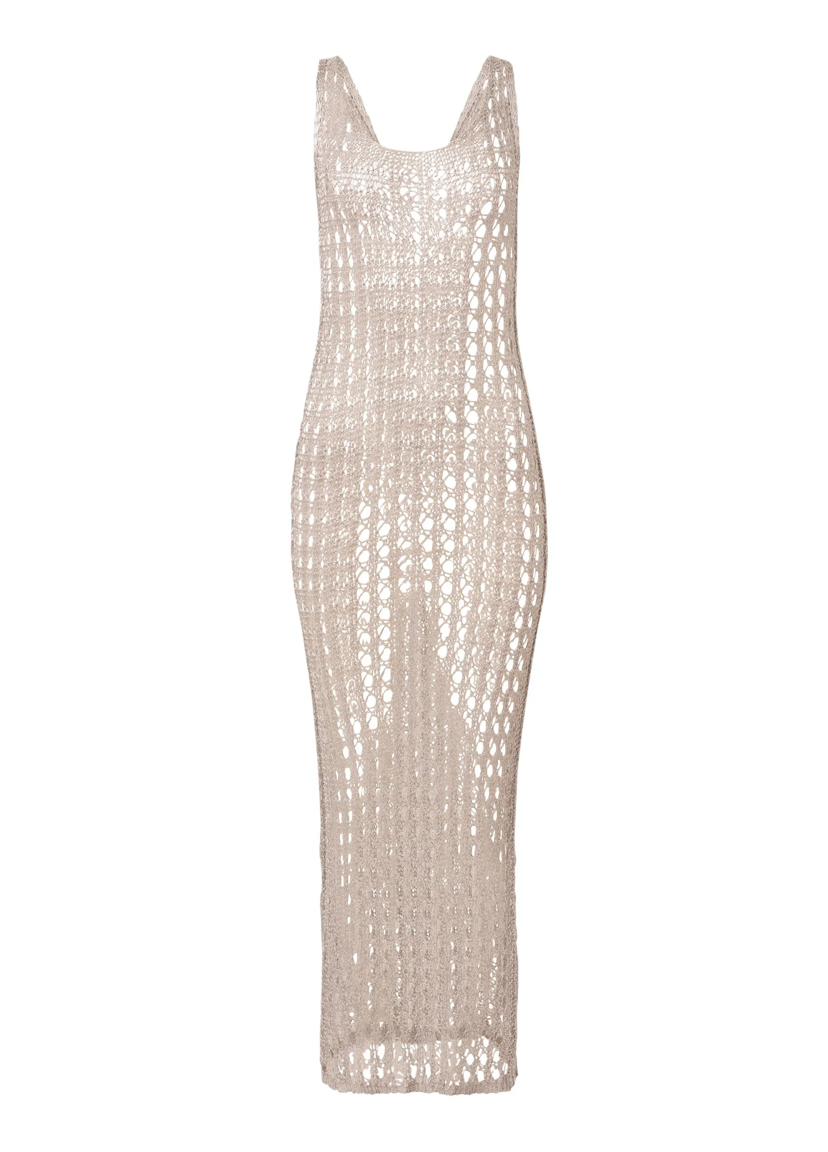 Bling Maxi Dress Cover-Up - Glittery Silver