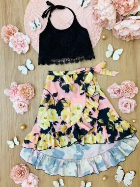 Boho Bloomer Top And Wrap Skirt Set