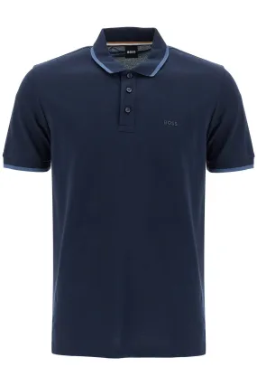 BOSS "contrast trim parlay polo shirt