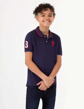 BOYS PIQUE SOLID POLO SHIRT