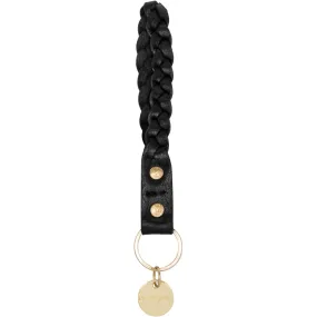 Braided leather keyhanger / 14870 - Black (Nero)