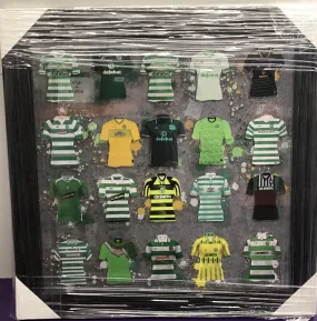 **BRAND NEW & WRAPPED** CELTIC F.C. Framed Print **CLASSIC KITS**