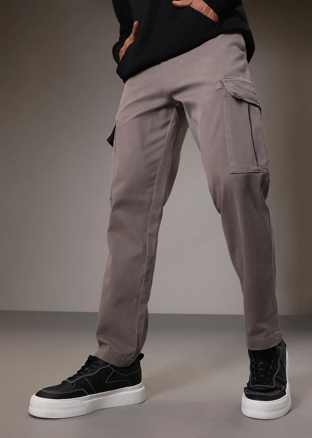 Brown Twill Cargo Pant