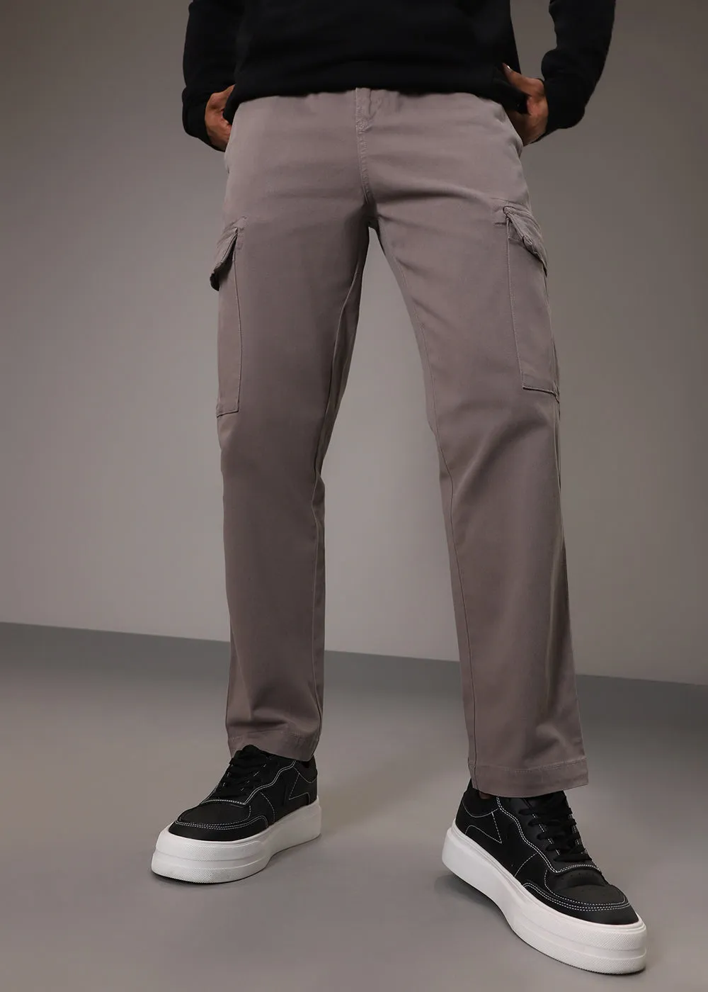 Brown Twill Cargo Pant