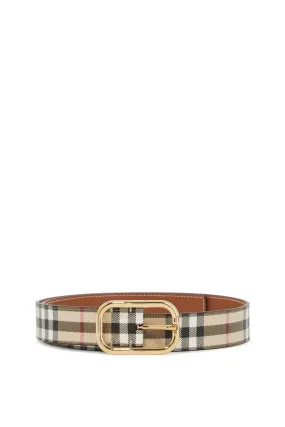 BURBERRY ered fabric belt with coating