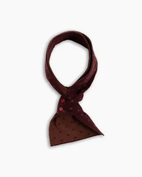 Burgundy Cross Lambswool Mini Scarf