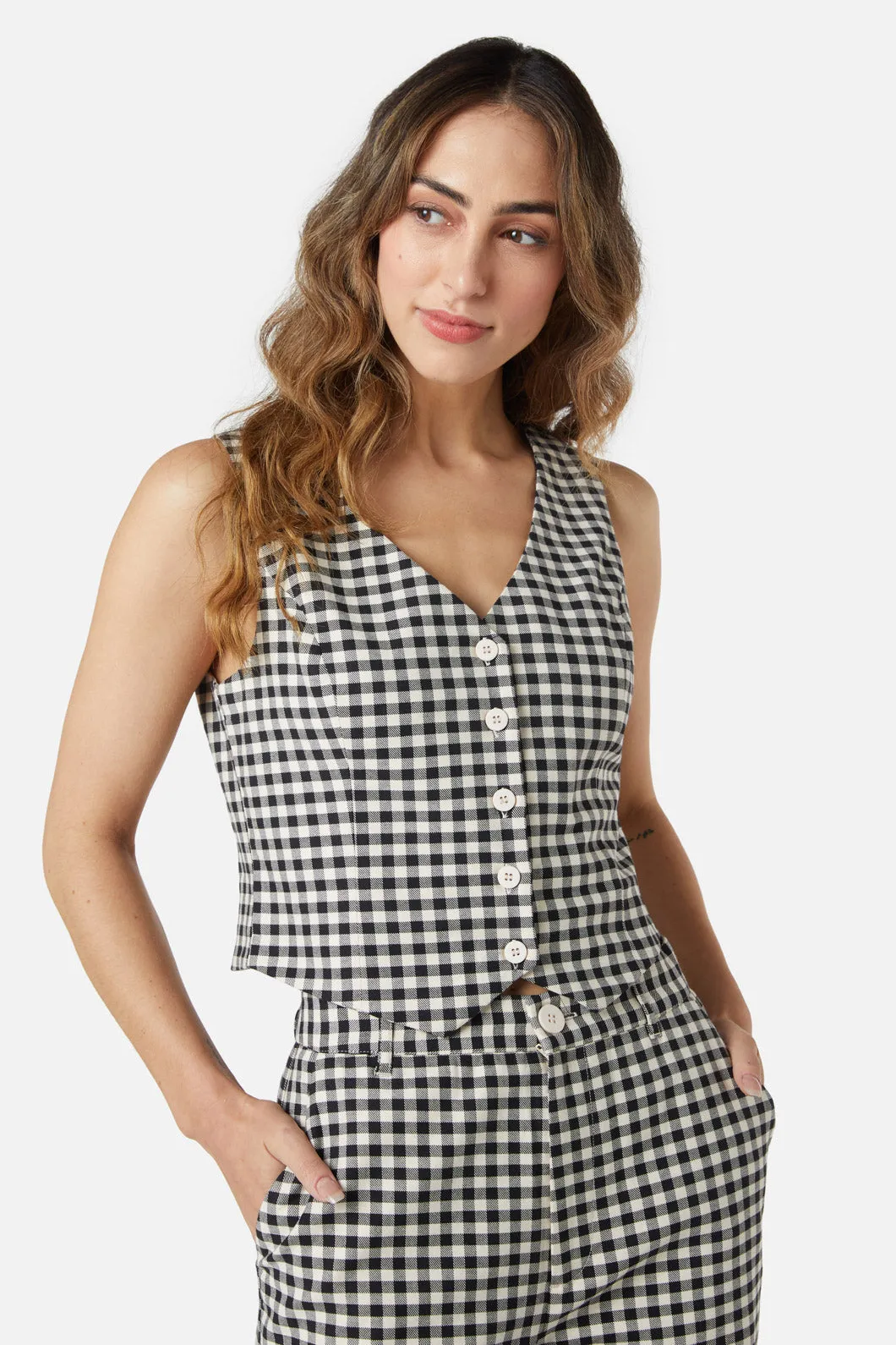 Callie Check Vest