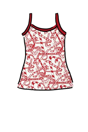 Cami Top Candy Canes - S, XL & XXL