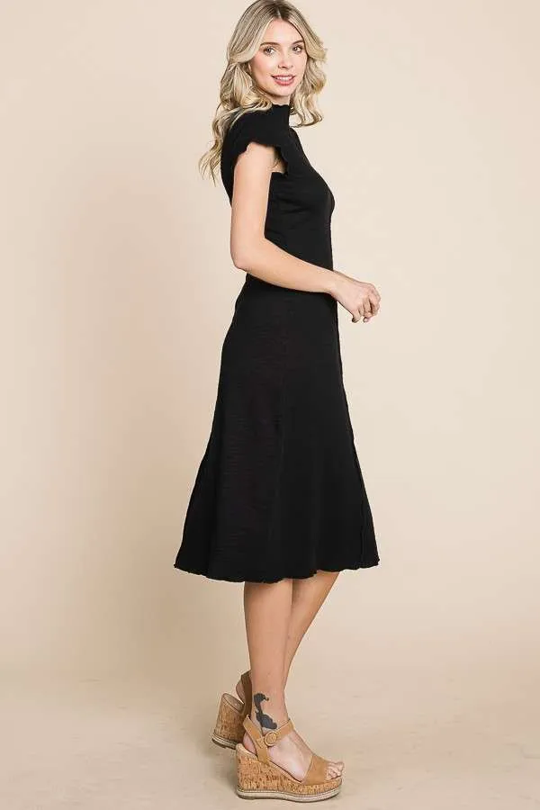 Cap Sleeve Midi Dress