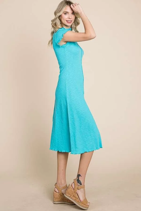 Cap Sleeve Midi Dress