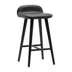 Capa Leather Bar Stool (Black)