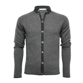 Cashmere Diamond Stitch Knitted Shirt