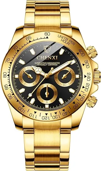 Chenxi Watch Men Gold Fashion Watches Stainless Steel Men's Watches S2589374