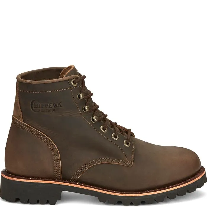 Chippewa Men's Classic 2.0 6" Plain Toe Work Boot - Brown - NC2080