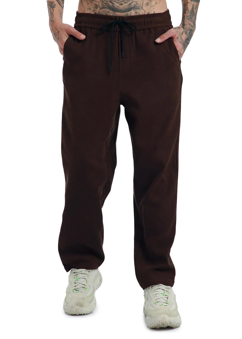 Chocolate Brown Thin-Corduroy Trousers