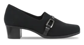 Cindi II Black Stretch Fabric Slip-on Shoes