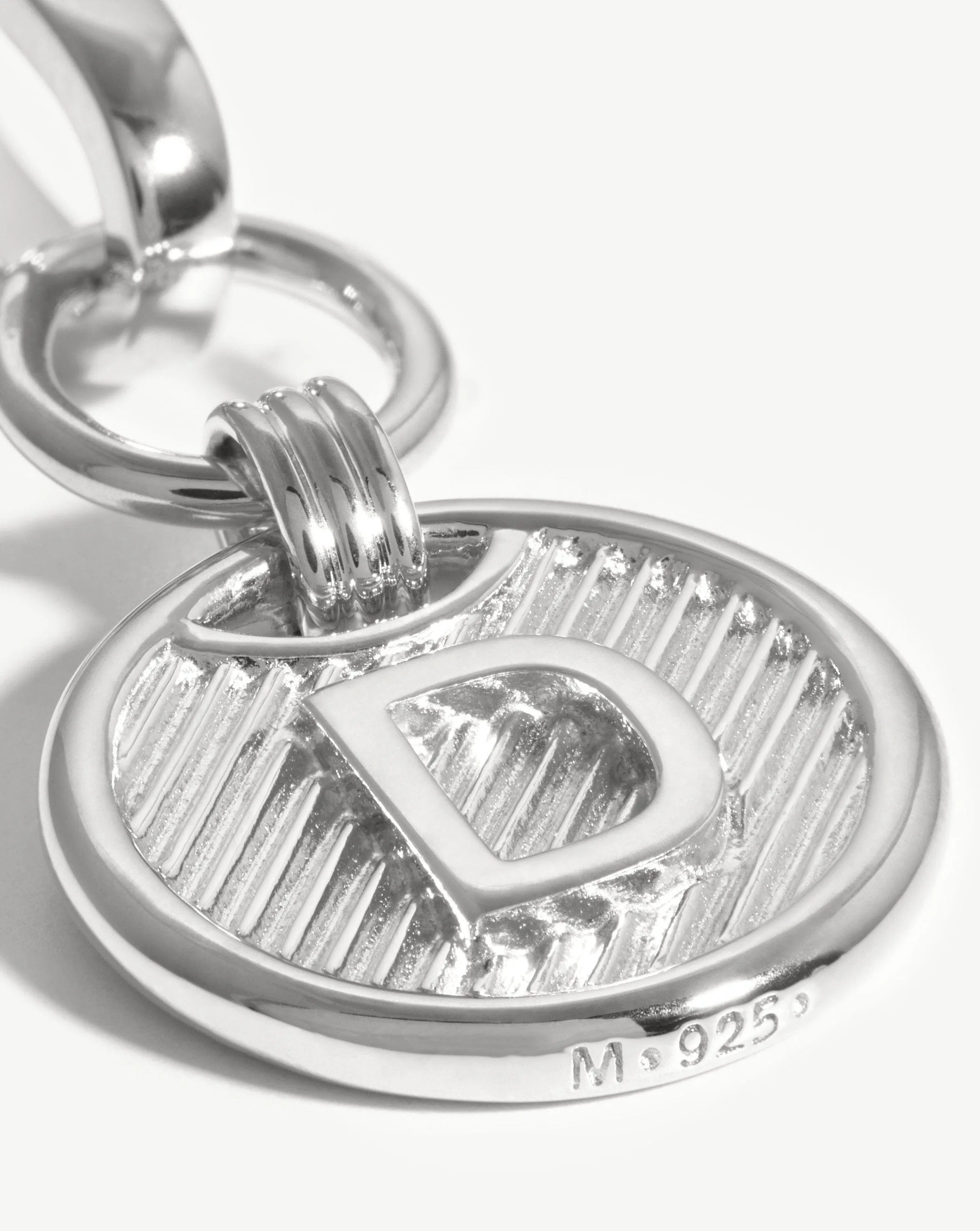 Clip-On Initial Pendant - Initial D | Silver Plated