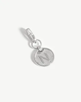 Clip-On Initial Pendant - Initial N | Silver Plated