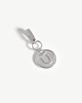 Clip-On Initial Pendant - Initial U | Silver Plated