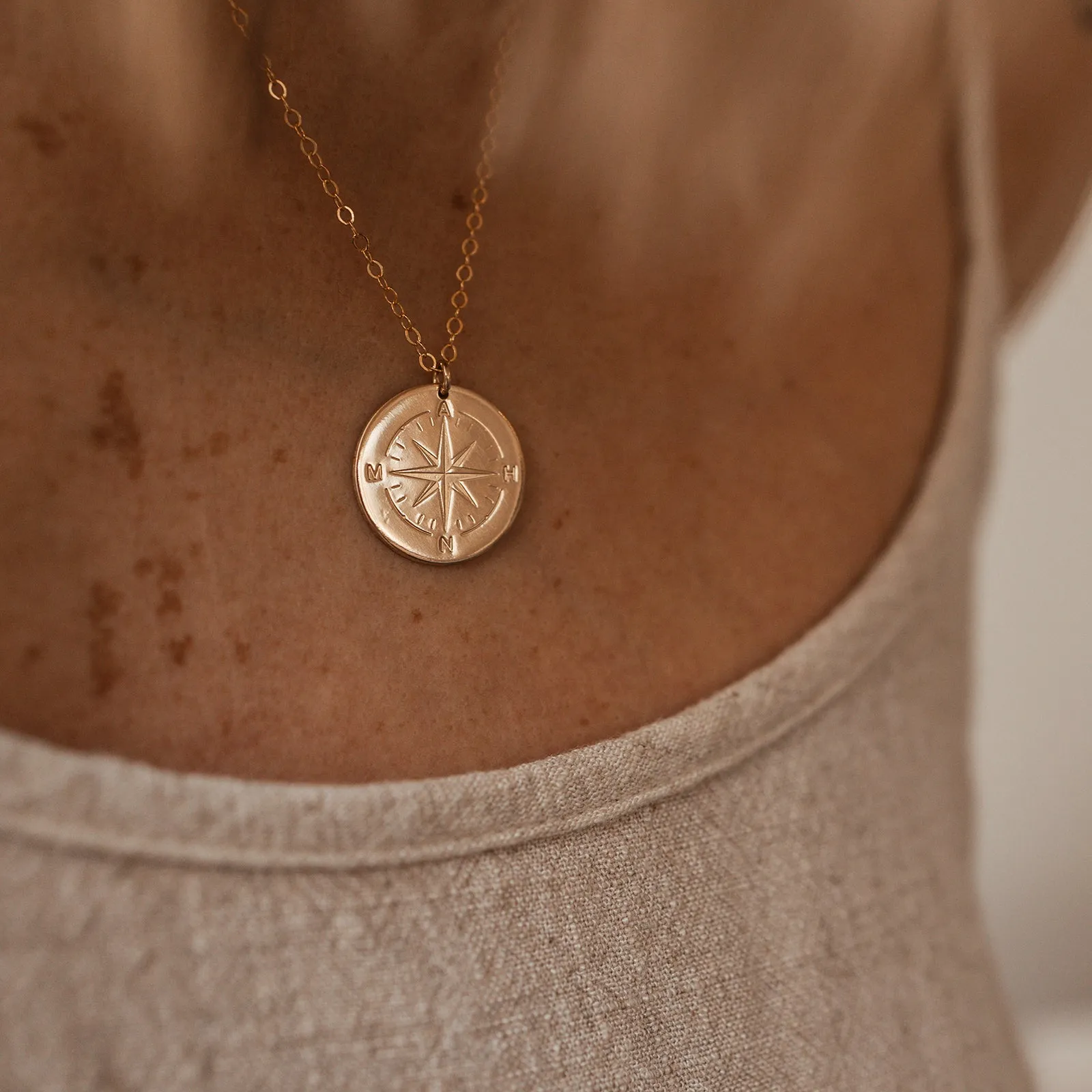 Compass Necklace • Extra Large Pendant Necklace