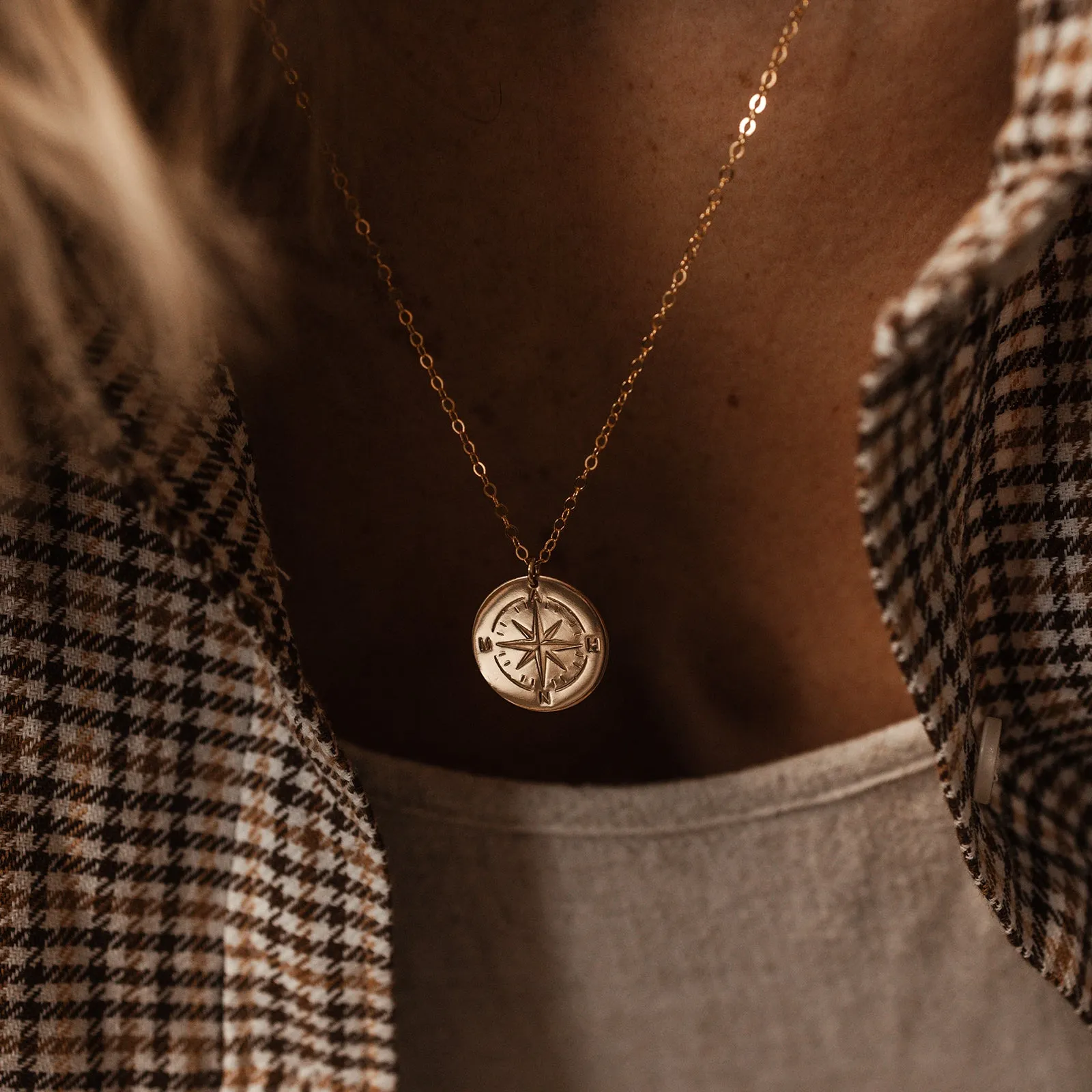 Compass Necklace • Extra Large Pendant Necklace