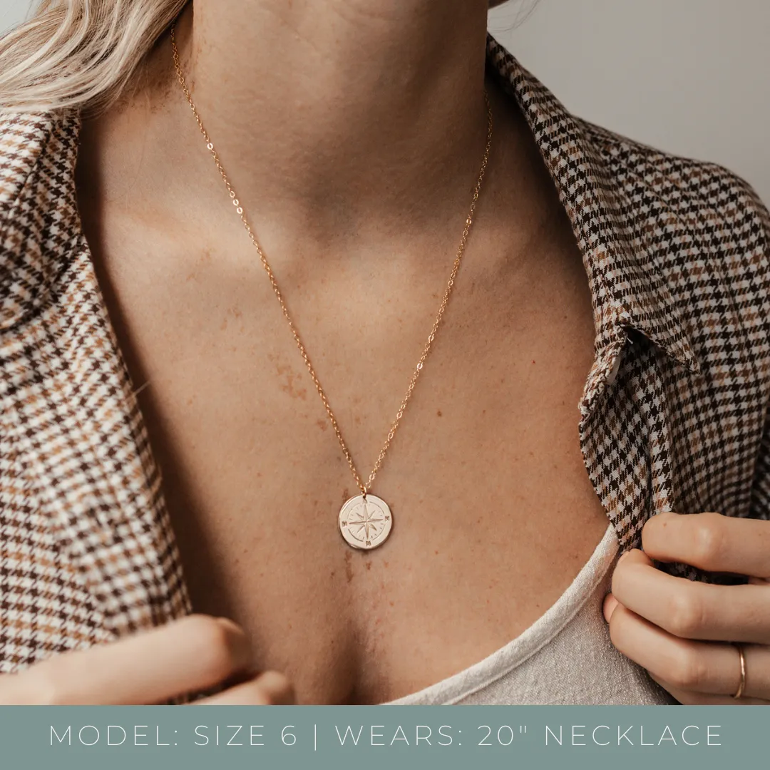 Compass Necklace • Extra Large Pendant Necklace