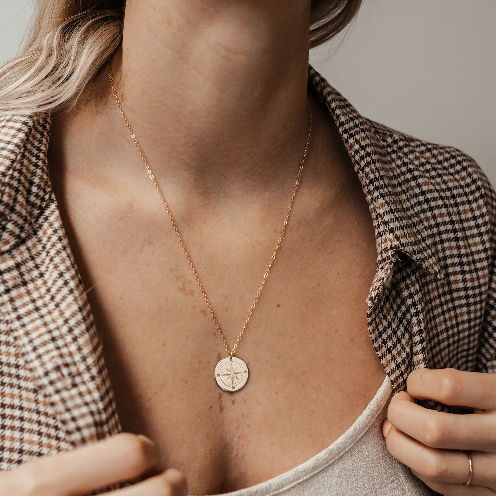 Compass Necklace • Extra Large Pendant Necklace