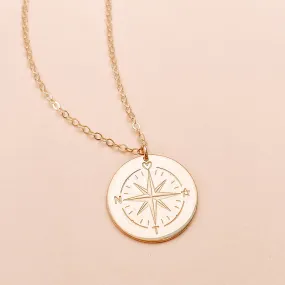 Compass Necklace • Extra Large Pendant Necklace