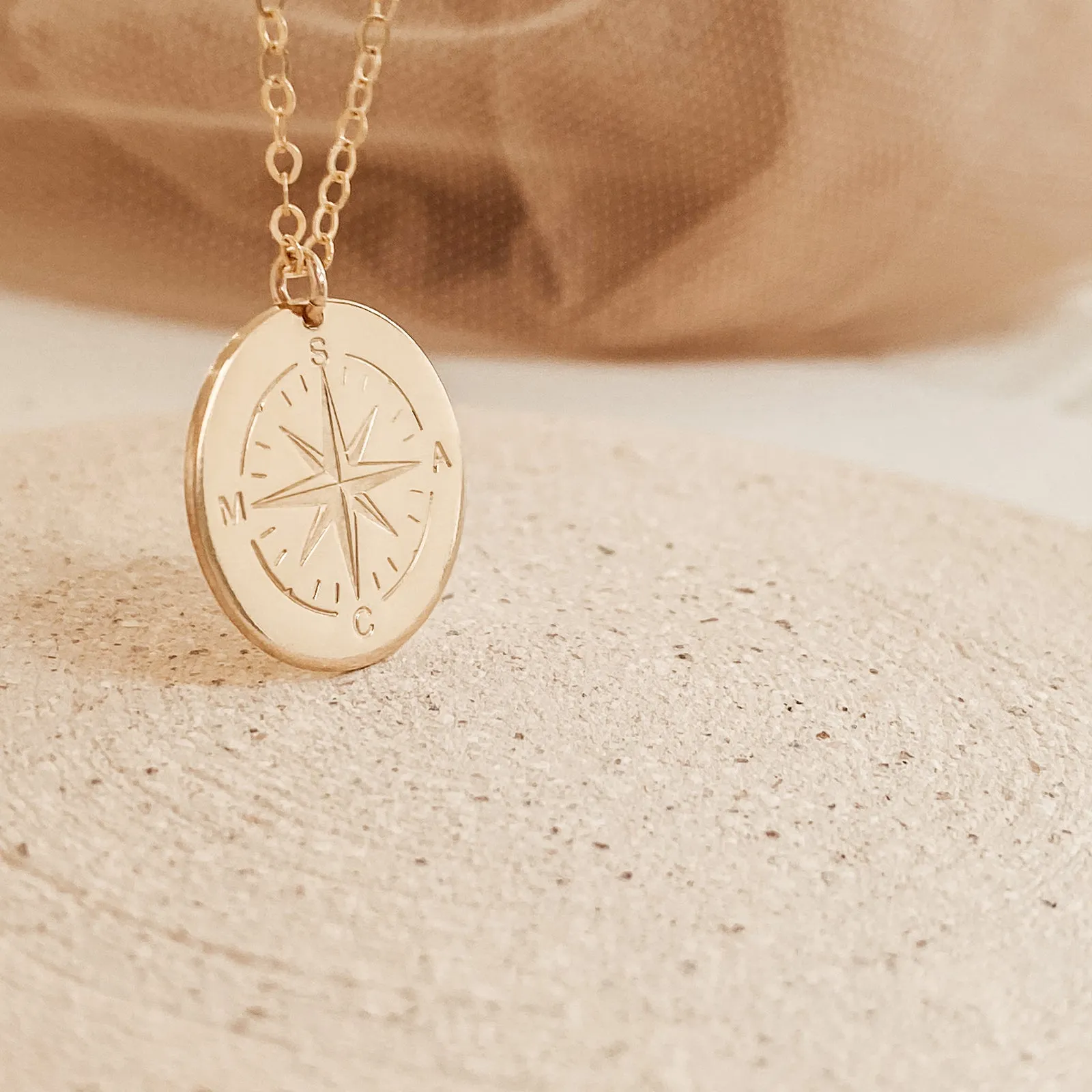 Compass Necklace • Extra Large Pendant Necklace