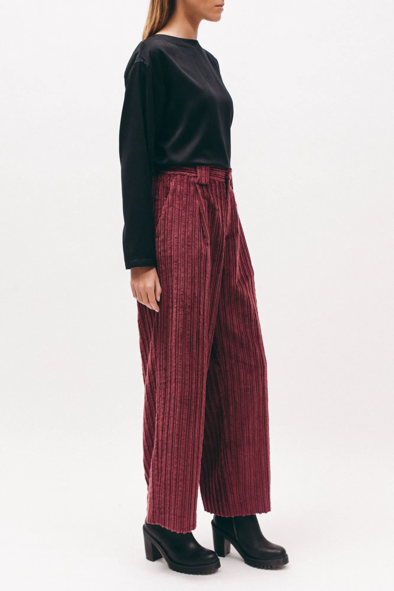 Cord Trouser - Dark Rose