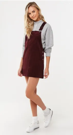 Corduroy Overall Mini Dress