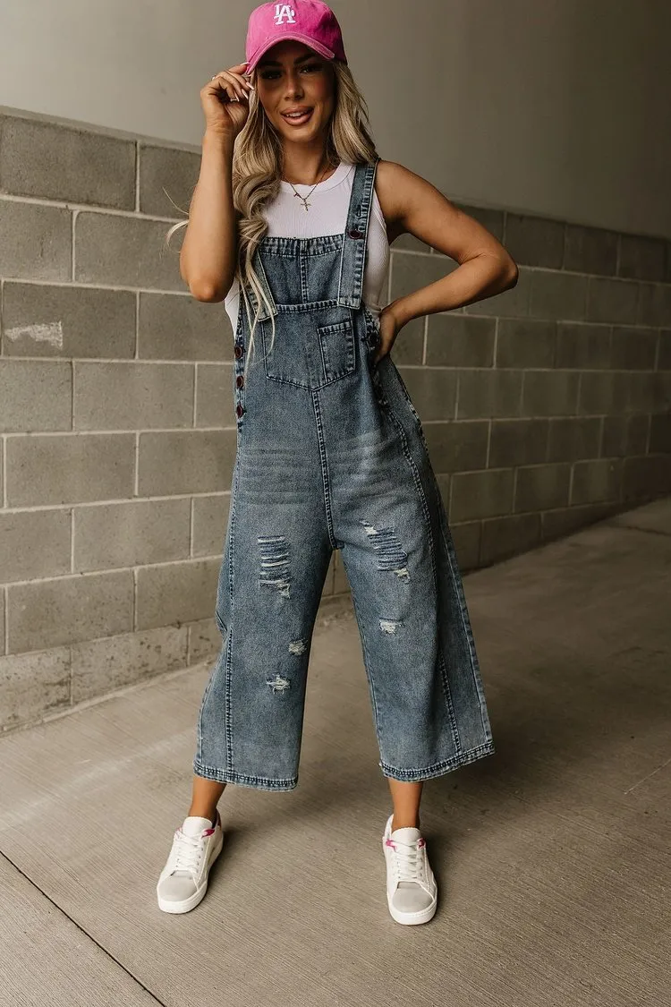 Corina Distressed Overalls