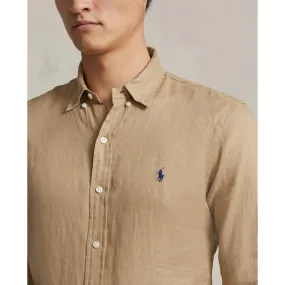 Custom Fit Linen Shirt - Vintage Khaki