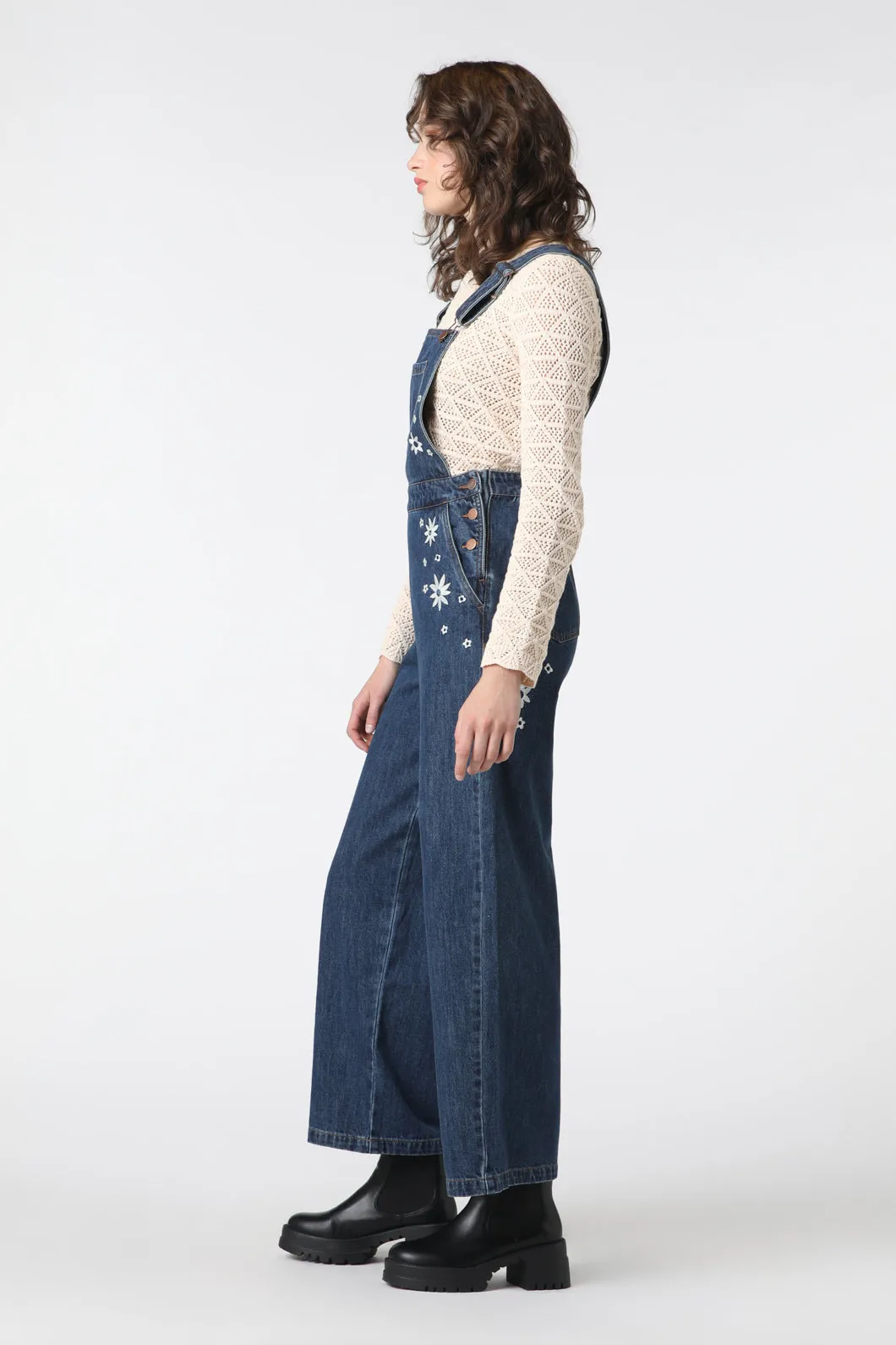 Daisy Days Embroidered Overall