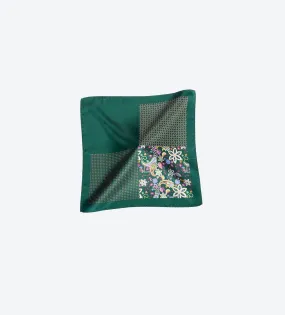 Dark Green Paisley Pocket Square