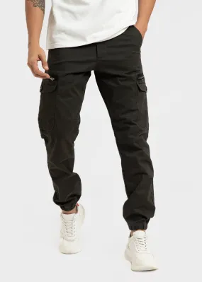 Dark Olive Elasticated Cargo Pant