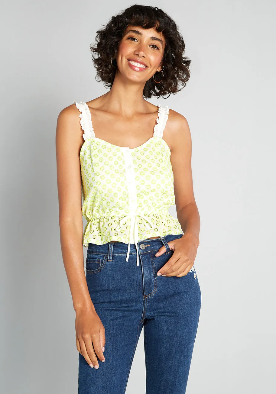 Darling for the Prairie Peplum Tank Top