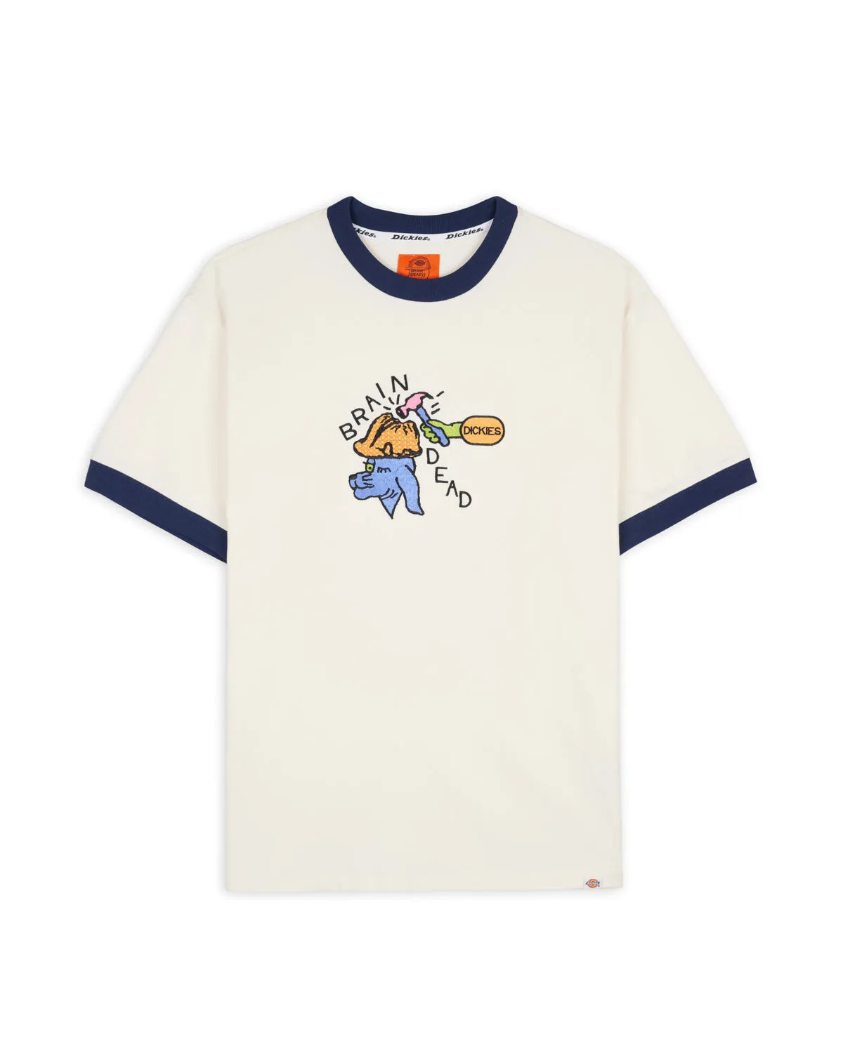 Dickies Hard Hat Embroidered Ringer T-Shirt - Whisper White