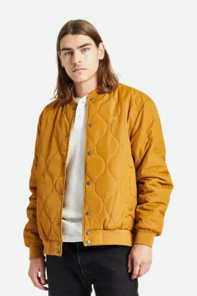 Dillinger Quilted Bomber Jacket - Golden Brown