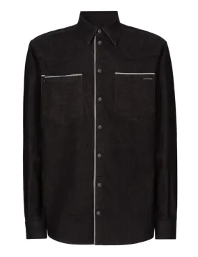 Dolce & Gabbana constrastim-trim denim shirt