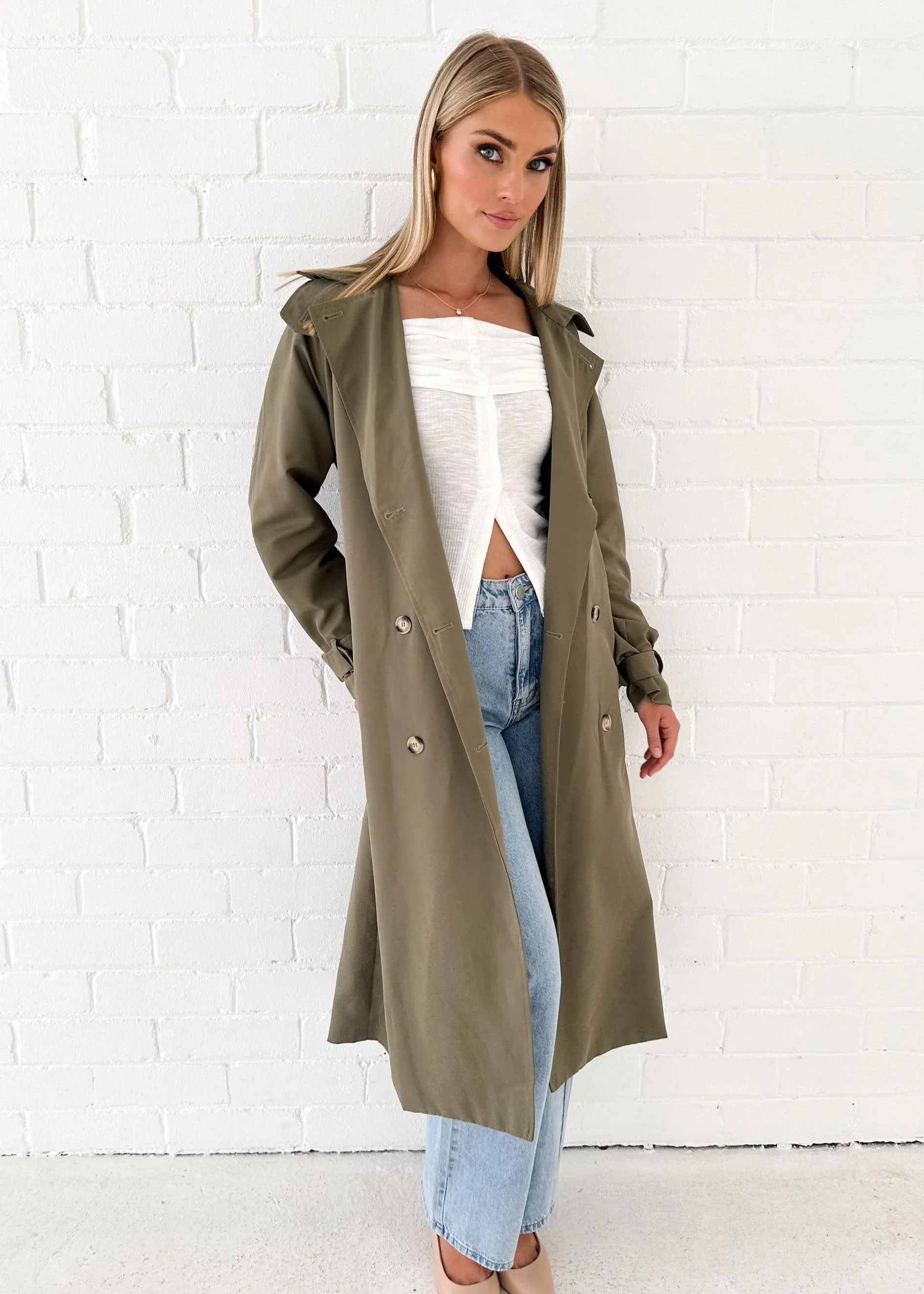 Dorrota Trench Coat - Khaki