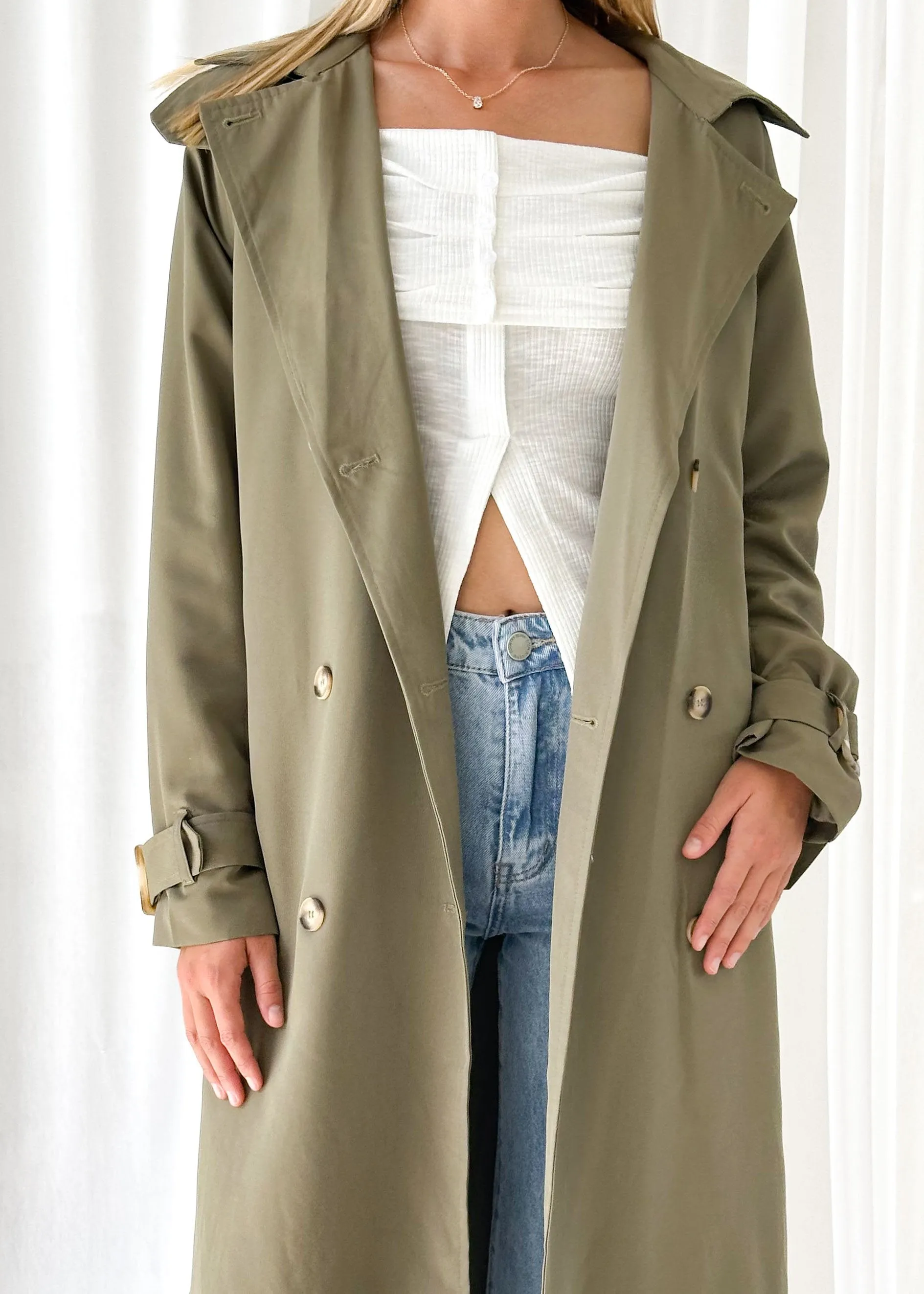 Dorrota Trench Coat - Khaki