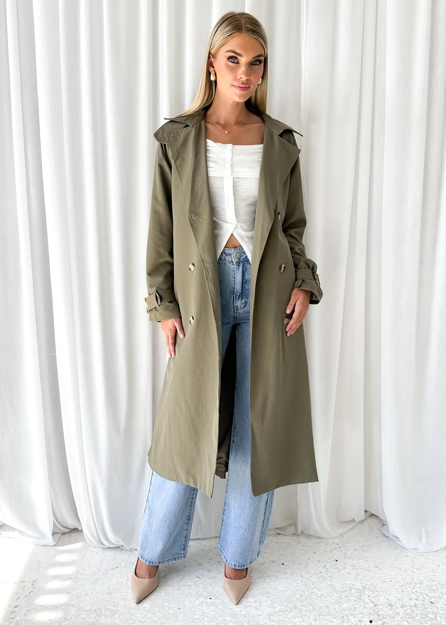 Dorrota Trench Coat - Khaki