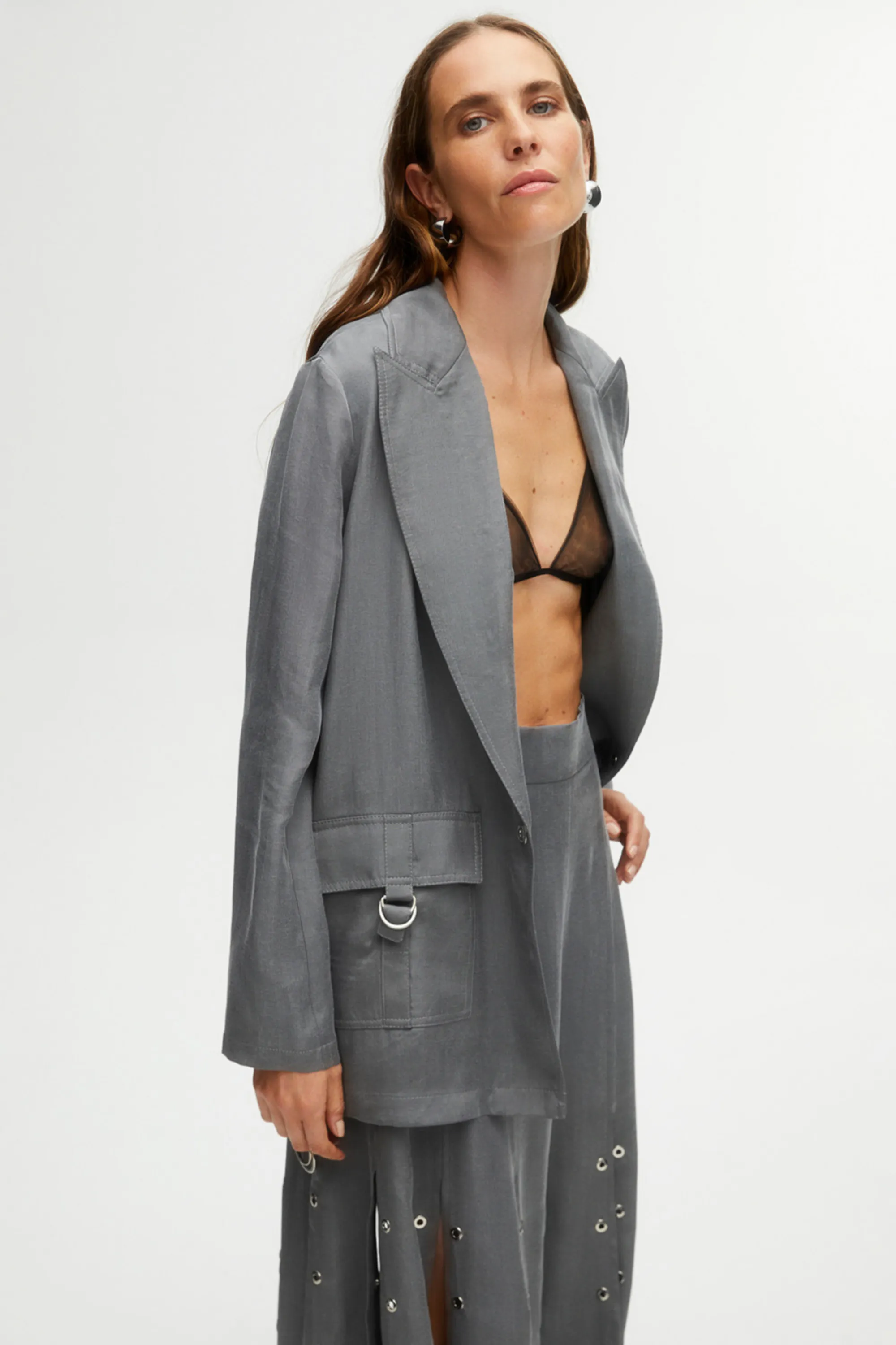 Double-Breasted Jacket with Pockets