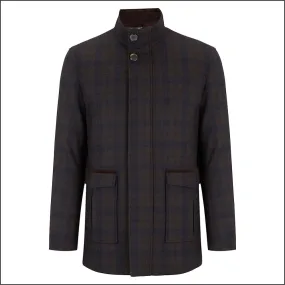 Douglas Barkley Brown  Check Car Coat<>