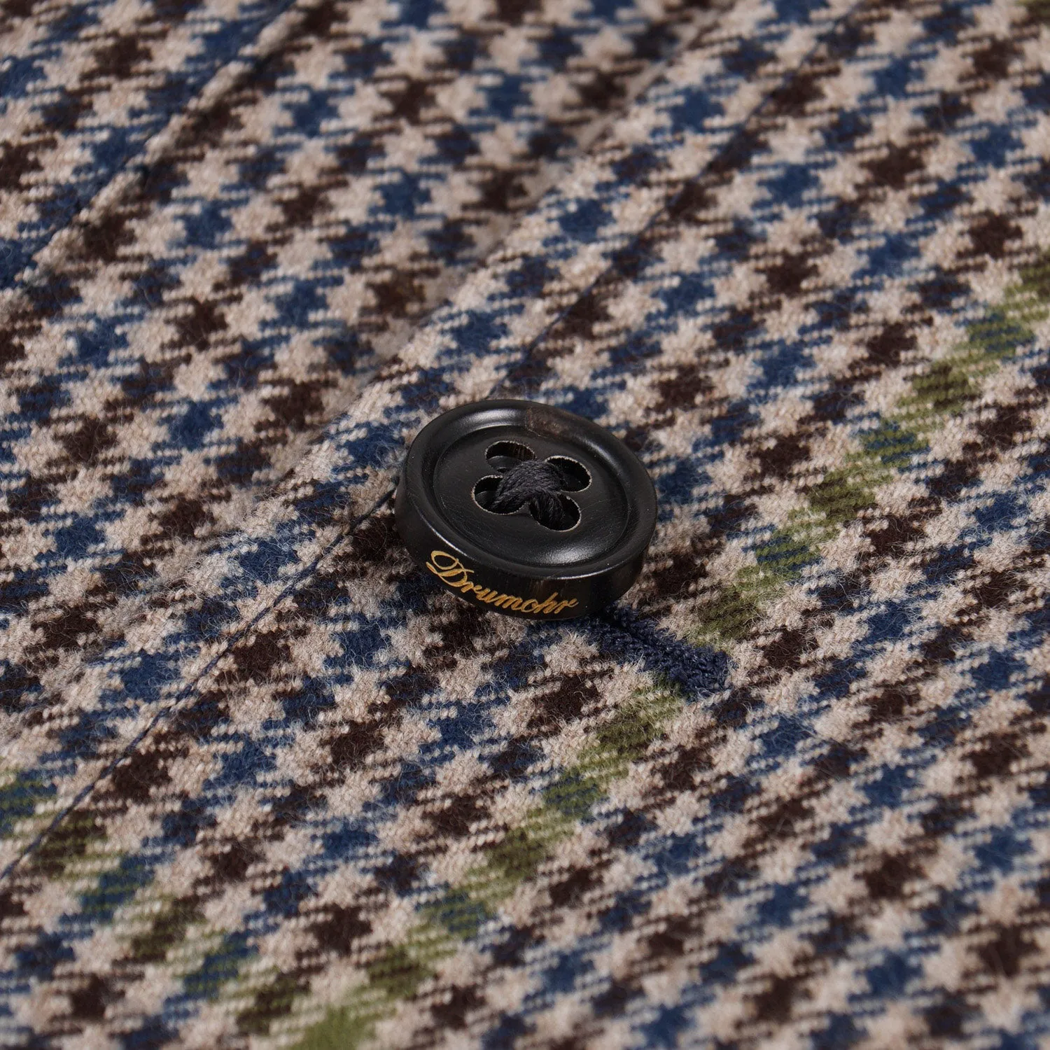 Drumohr Check Print Wool Shirt-Jacket